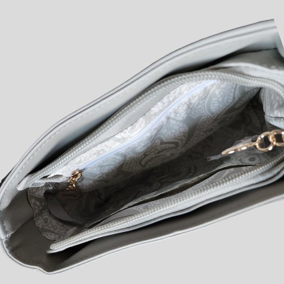 NEW BELLA RUSSO Beige/Grey Crossbody/Hand Purse - Picture 7 of 8